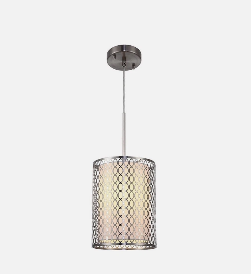 Woodbridge Iluminación Spencer 3 Luces Colgante Medio en Níquel Satinado - 16626STN Foto 2 de 4