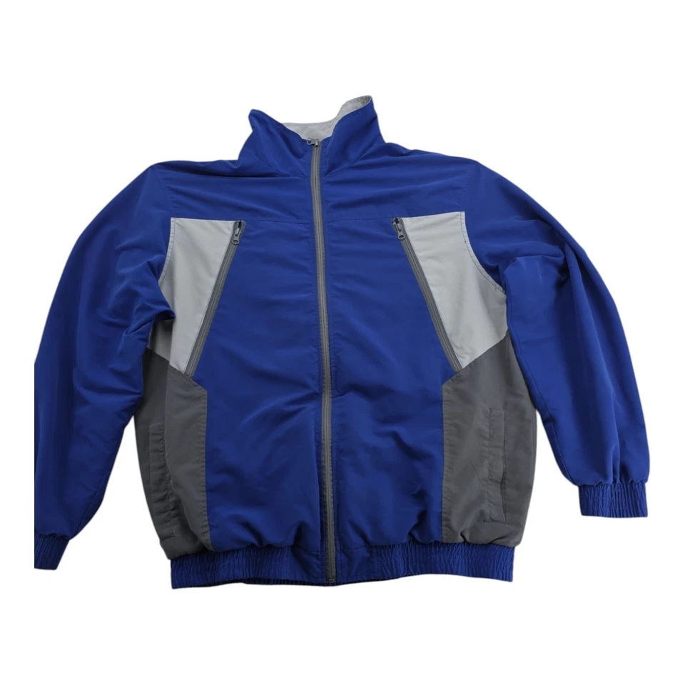 Conjunto Jaqueta Calça Irvine Park Masculina Azul Cinza Poliéster Tamanho Grande - Imagem 2 de 4