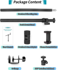Overhead Camera Mount Desk Stand, Camera Arm Desk Mount Clamp Stand with 360 ...