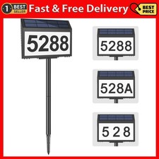 Solar Address Sign Lighted House Numbers for Outside Address Plaques