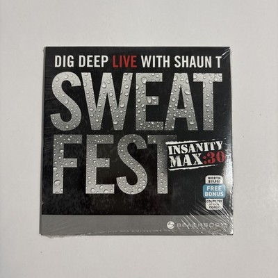 NEW Dig Deep Live With Shaun T / Insanity Max: 30 Sweat Fest / SINGLE BONUS DVD