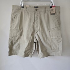 Levis Mens Carrier Cargo Shorts Khaki Tan Ripstop Cotton Size 40 232510009 NEW