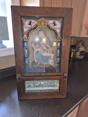 Catholic Religious Shadows Box For Last Rites box as is