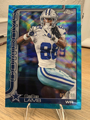 Topps Chrome 2024 CeeDee Lamb Aqua Refractor #76  /199