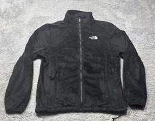 The North Face Jacket Womens L Black Osito Fleece Full Zip Pockets Fuzzy Cozy