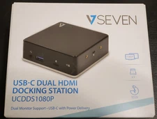 VSeven V7 UCDDS1080P Universal USB-C Dual HDMI Docking Station - NEW IN BOX