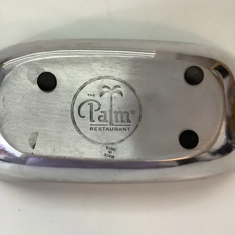 Vtg. Brutalist Style Aluminum & Brass Tray By David Marshall The Palm Restaurant - Image 3 of 4