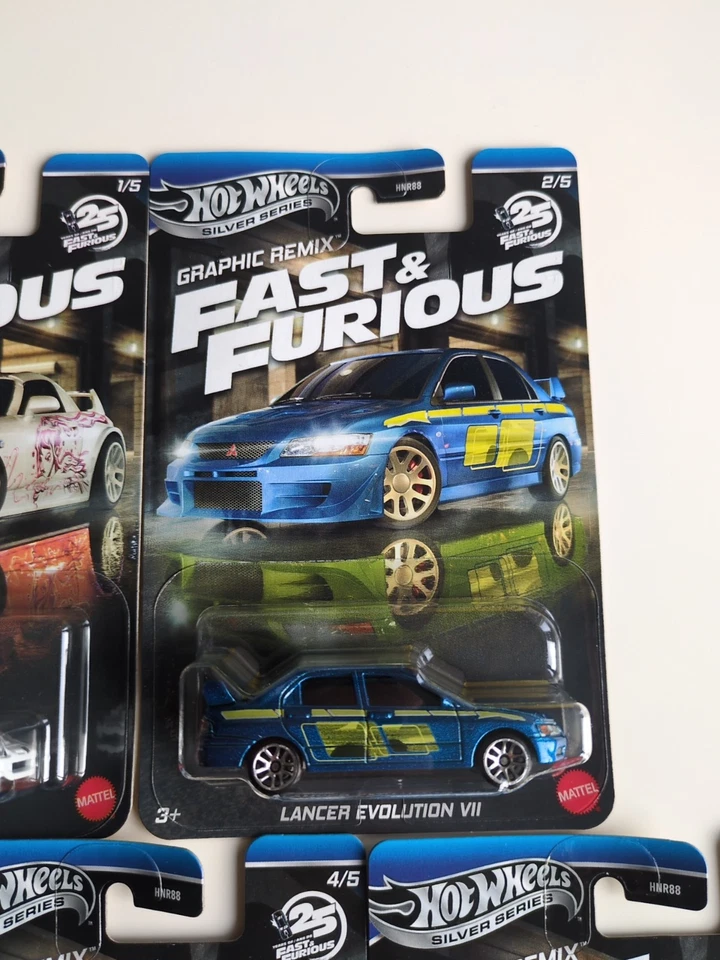 Hot Wheels Fast & Furious Graphic Remix 5 Set Honda, Jetta, Silvia, Integra, Lan - Bild 3 von 4