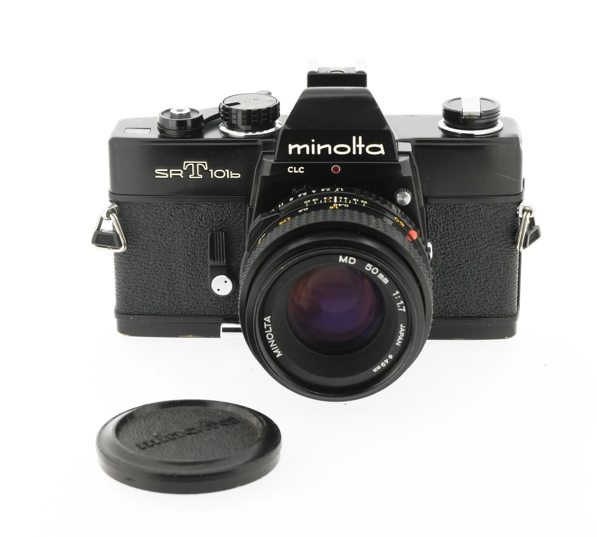 Minolta Hi-Matic F 35mm Film Camera W/Rokkor 1:2.7 38mm Lens& Flash/TESTED