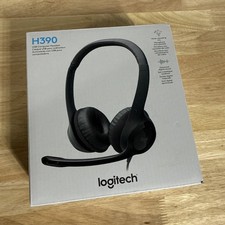 Logitech H390 Black USB Headset with Noise-Cancelling Microphone New In Box