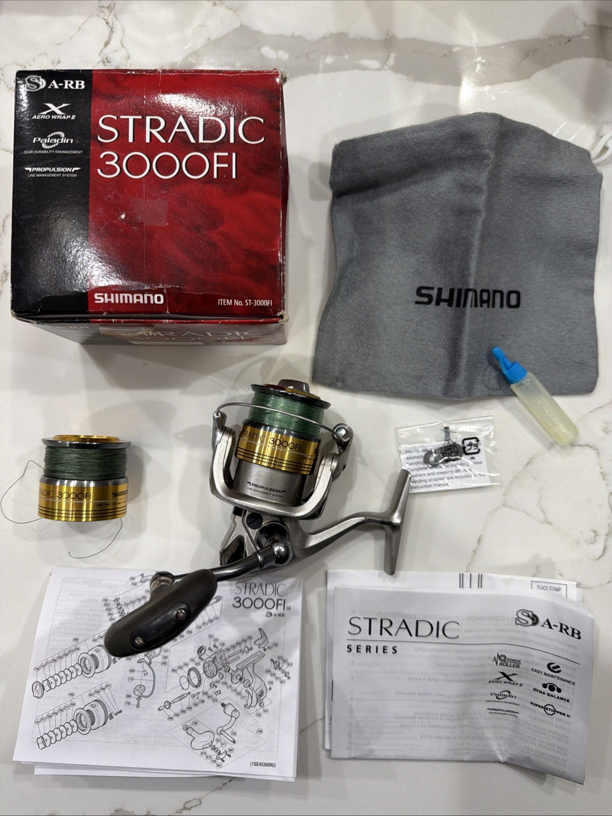 Shimano Stradic 3000FI Spinning Reel  with Extra Spool