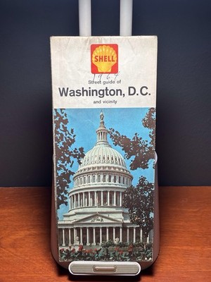 Vintage 1966 Shell Street Guide Washington DC And Vicinity Map Collectible Decor