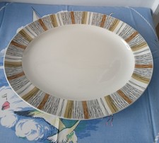 VINTAGE 1960s 70s MID CENTURY MIDWINTER SIENNA OVAL SERVING PLATTER JESSIE TAIT
