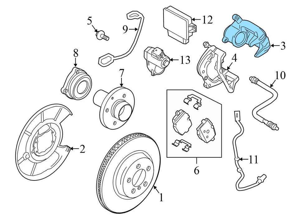 BMW 550I XDRIVE 2011-2016 - Pinza de freno trasera izquierda / motor 6793047 Foto 4 de 4