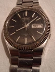 1988 MEN'S SEIKO 17J AUTOMATIC BLACK DIAL 37mm WRISTWATCH-RUNS/STOPS-NEEDS SVC