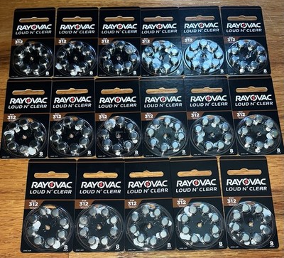 17-8pks Rayovac Hearing Aid Batteries Size 312