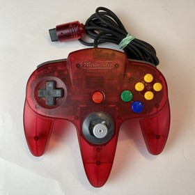Nintendo 64 N64 Watermelon Red Console US OEM Controller And Cords NUS-001