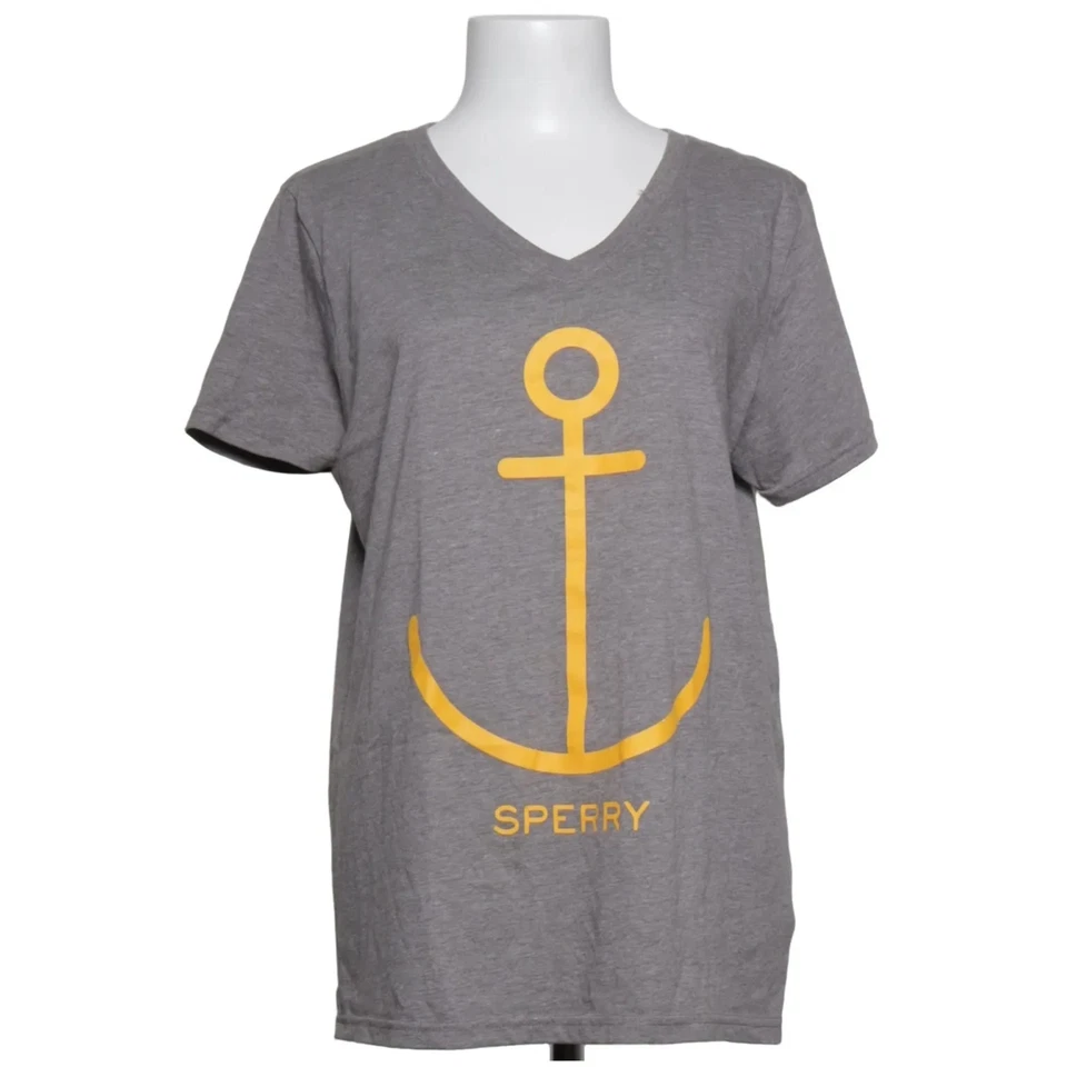 Sperry, T-shirt, Größe: L, Grau, Baumwolle/Polyester, Print, Damen #M3a - Bild 1 von 4