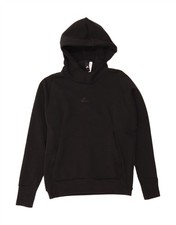 ADIDAS Womens Hoodie Jumper UK 10 Small Black Cotton AM04