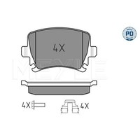 Meyle BremsbeläGe Hinten FüR VW Golf VI Passat Alltrack Audi A3 Sportback