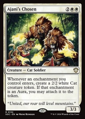 *MtG: 4x AJANI'S CHOSEN - Commander Secrets of Strixhaven Rare - magicman*