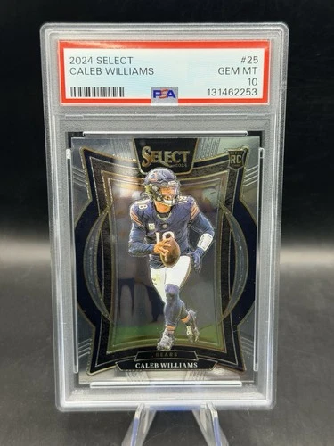 2024 Panini Select CALEB WILLIAMS #25 Rookie RC Chicago Bears PSA 10