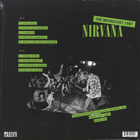 Nirvana Evergreen State College Broadcast April 17 1987 Live Vinyl