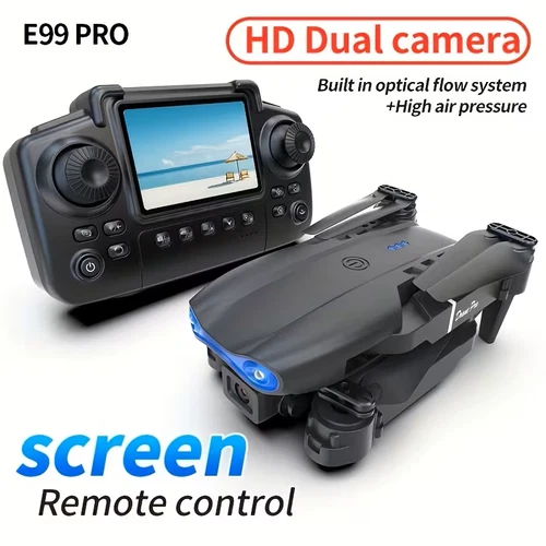 E99 Pro Drone With Dual Camera & Dual Battery Foldable RC Quadcopter For Beginne