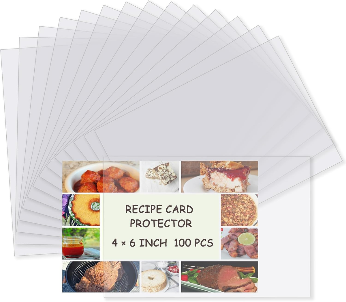 plastic sleeves for 4x6 recipe cards Amazon.com: 4x6 Recipe Card Protectors, 105 PACK Thick Recipe Card Covers  Clear with 56 Divider Labels, Plastic Recipe Card Sleeves 1 Pockets Per  Page Fit into 4 x 6 Recipe Box and main image 1