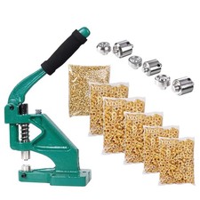Yescom Grommet Tool Kit 4900pcs Eyelets #0/#2/#4 Die Hole Puncher Press Machine