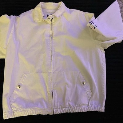 Vtg 1992 Polo Ralph Lauren RL-92 Jacket Mens M White Cotton Zip