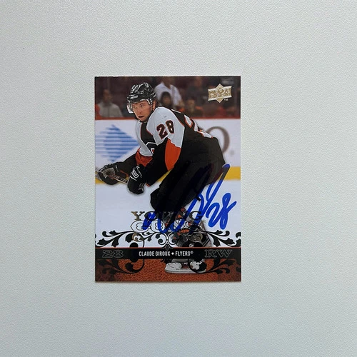 2008-09 UD Young Guns #235 CLAUDE GIROUX Autographed Rookie Card