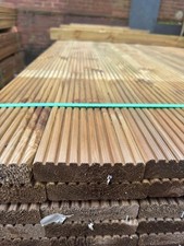 5 INCH TREATED GARDEN DECKING BOARD - 3.6M - £8 EACH INC VAT