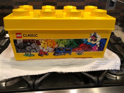 LEGO Storage Brick Case Large Yellow Container Plastic Bin Box