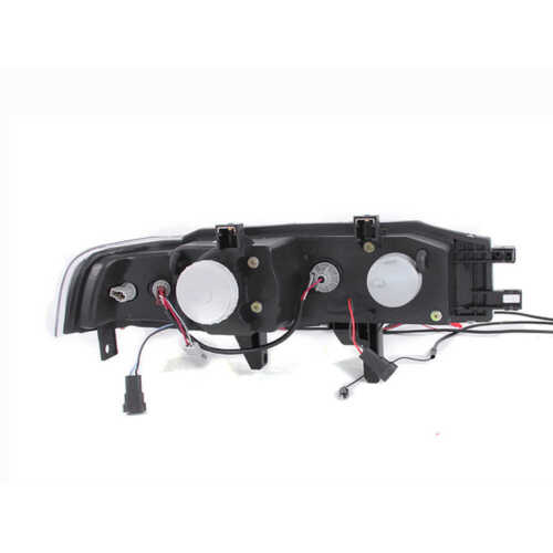 Juego de faros proyectores lentes transparentes negros para Honda Accord 1990-1993 - Imagen 2 de 2