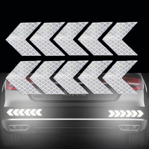 Kit de pegatinas de advertencia de seguridad para automóviles cinta de letrero con flecha reflectante roja 10 piezas - Imagen 3 de 12