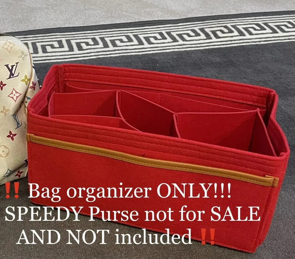 US SELLER!!! Bag Organizer Insert Purse Organizer Fits For LV Speedy 35 Red