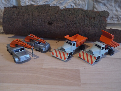 Matchbox Lesney Konvolut No 16 Scammell Schneepflug & No 30 Magirus Kranwagen