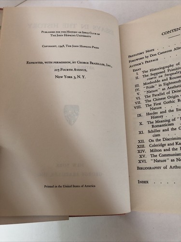Arthur O Lovejoy / Essays in the History of Ideas 1965 - Picture 9 of 10