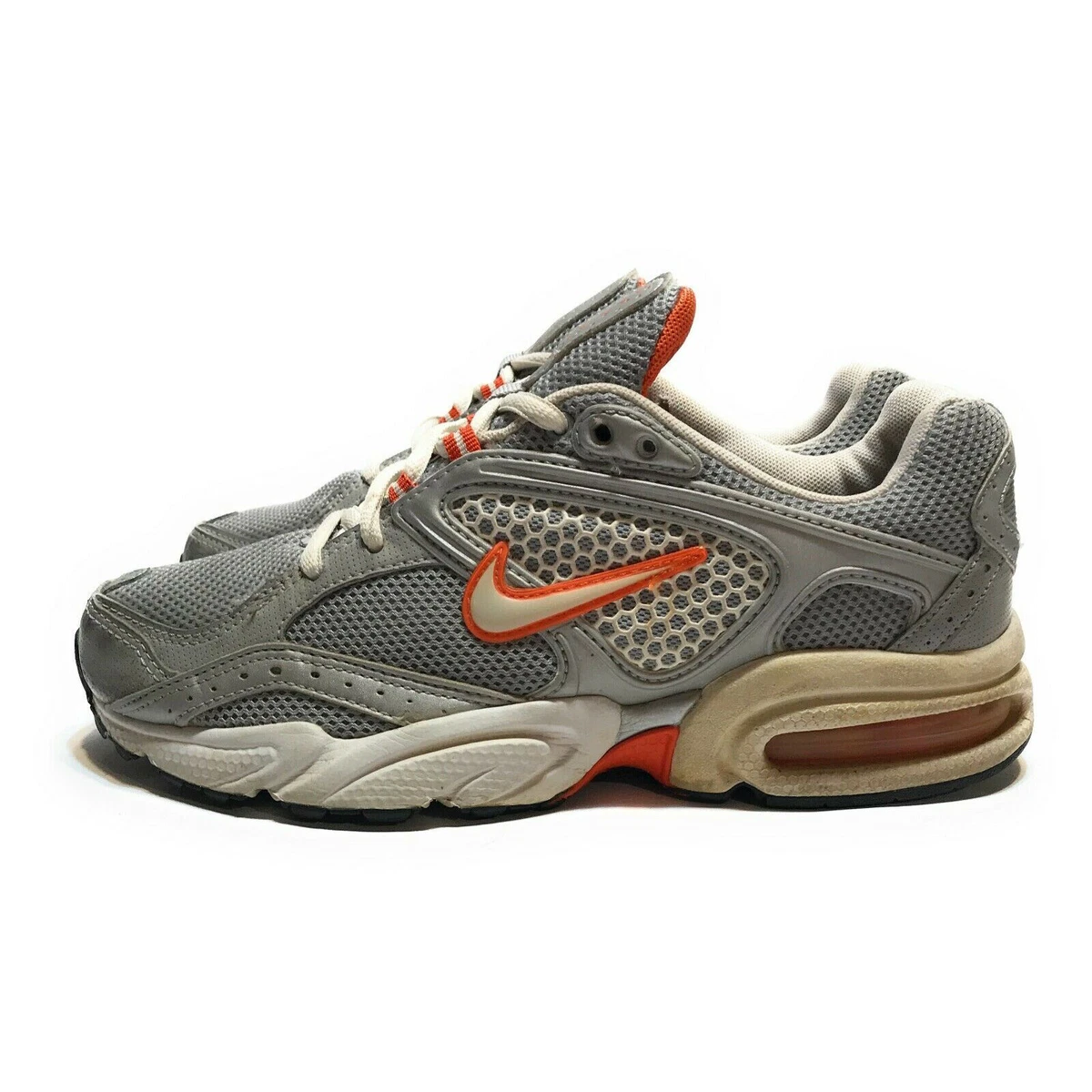 Nike Womens Max Air 2004 Running Shoes Grey Orange White 307862