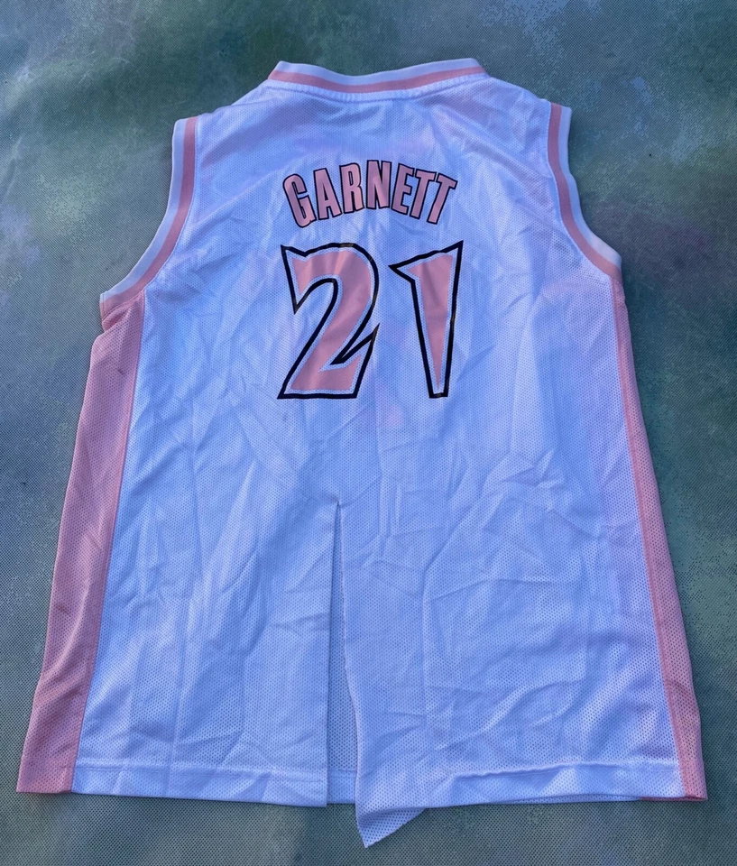 Camiseta rosa para mujer Reebok NBA Minnesota Timberwolves Kevin Garnett #21 talla XL. Foto 3 de 4