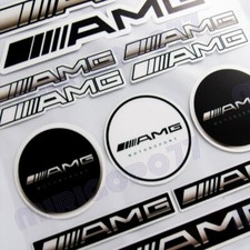 For Amg Mercedes Benz Reflective Car Door Window Vinyl Decal Sticker -12pcsset