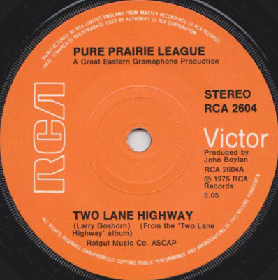 Pure Prairie League - Two Lane Highway /  Sister's Keeper (7'', Single)