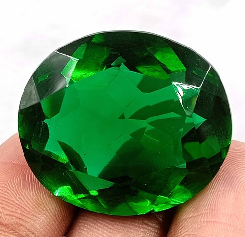 93-98Ct Fabulous Piece Oval Cut Loose Gems Green Moldavite Transparent Certified - Picture 2 of 11