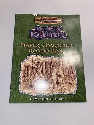 Kingdoms of Kalamar Spieler Charakter Schallplatte Buch D&D D20 3.0 OGL RPG