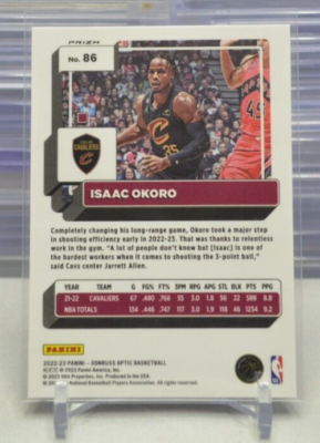 Isaac Okoro 2022-23 Panini Donruss Optic Purple Shock Prizm #86 4
