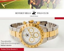 Neue Originale Beverly Hills Polo Club Herren Chronograph mit Edelstahlarmband