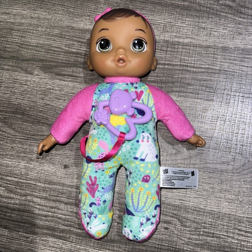 Baby Alive Soft N Cute 11 Inch Baby Doll Brown Hair with Pretend Teether - Picture 2 of 3
