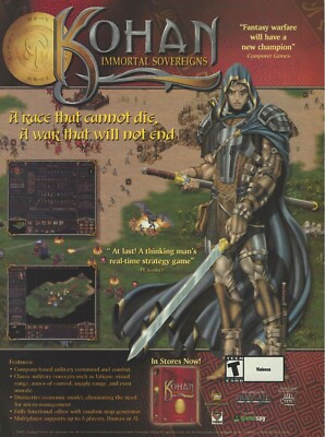 Kohan: Immortal Sovereigns Print Ad/Poster Art PC Small Box (C)