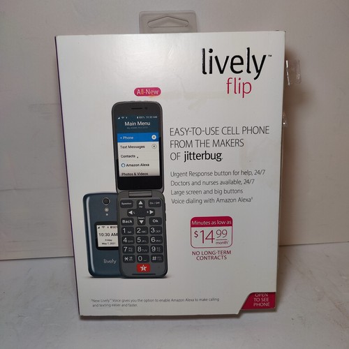Lively Jitterbug Flip 2 Cell Phone for Seniors Gray Model 4053S Works Great!